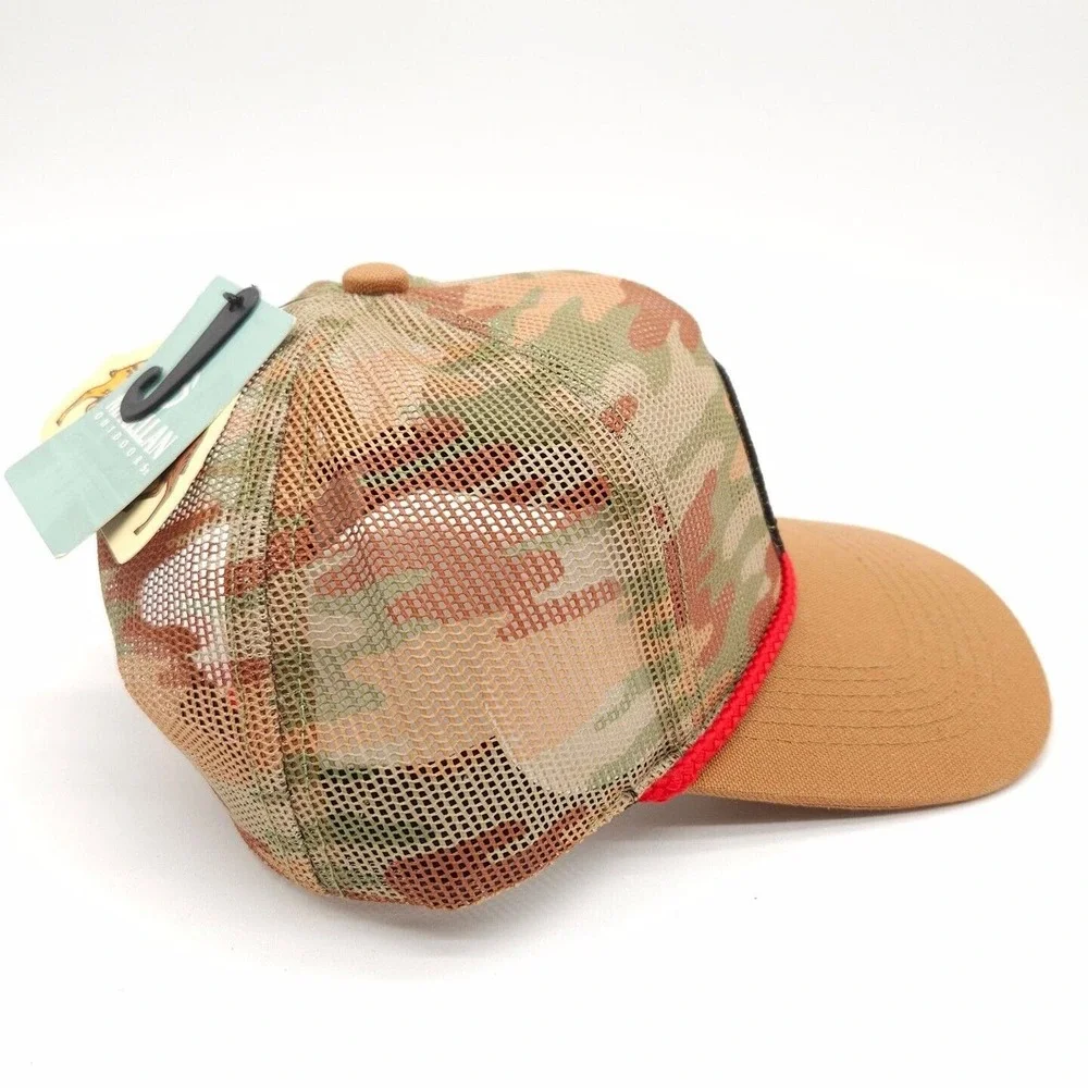 Shiner Bock Snapback Mesh Rope Trucker Hat‎ Tan Camo Hunting Magellan Patch Cap